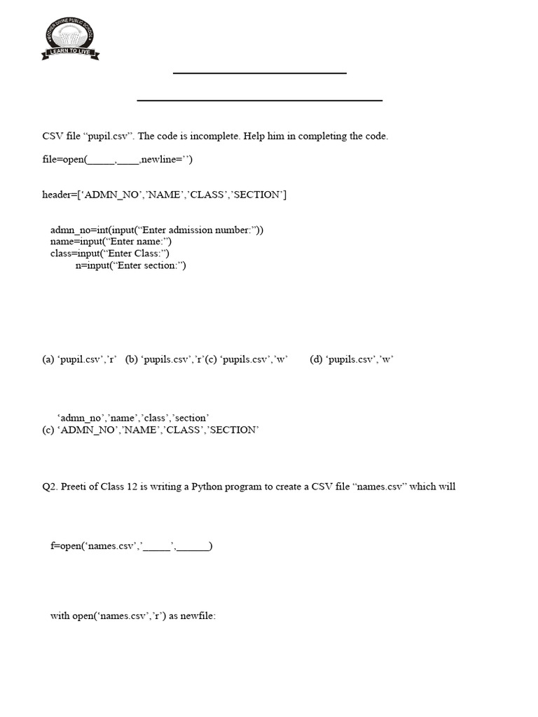 AssignmentCSV | PDF | Comma Separated Values | Computer Engineering