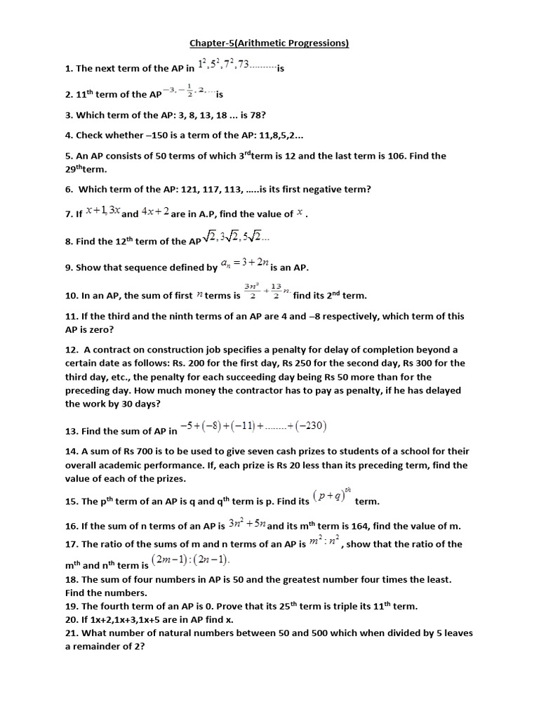 Imp Questions Chapter 5 AP-1 | PDF
