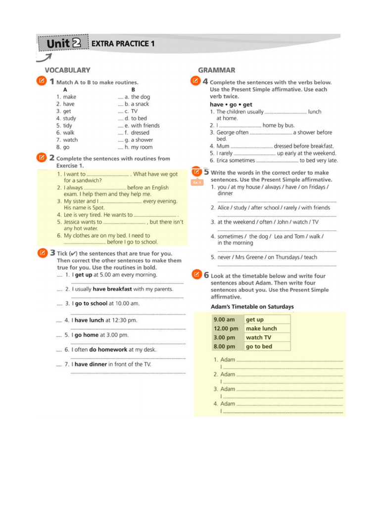 Extra Practice Unit 2 | PDF