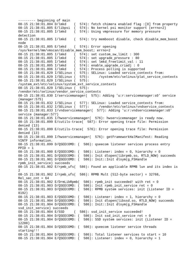 Logcat Prev CSC Log | PDF | Operating System Technology | Computer ...