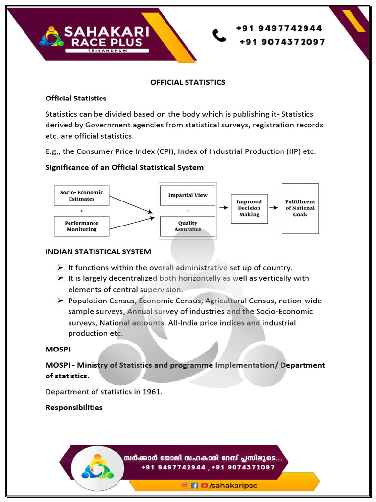 Overview of India's Official Statistics | PDF | Official Statistics ...