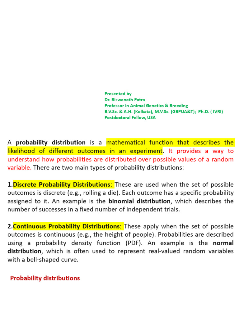 CHAPTER 9-Biostatidtics Chapter - Probability Distribution-14!01!2025 ...