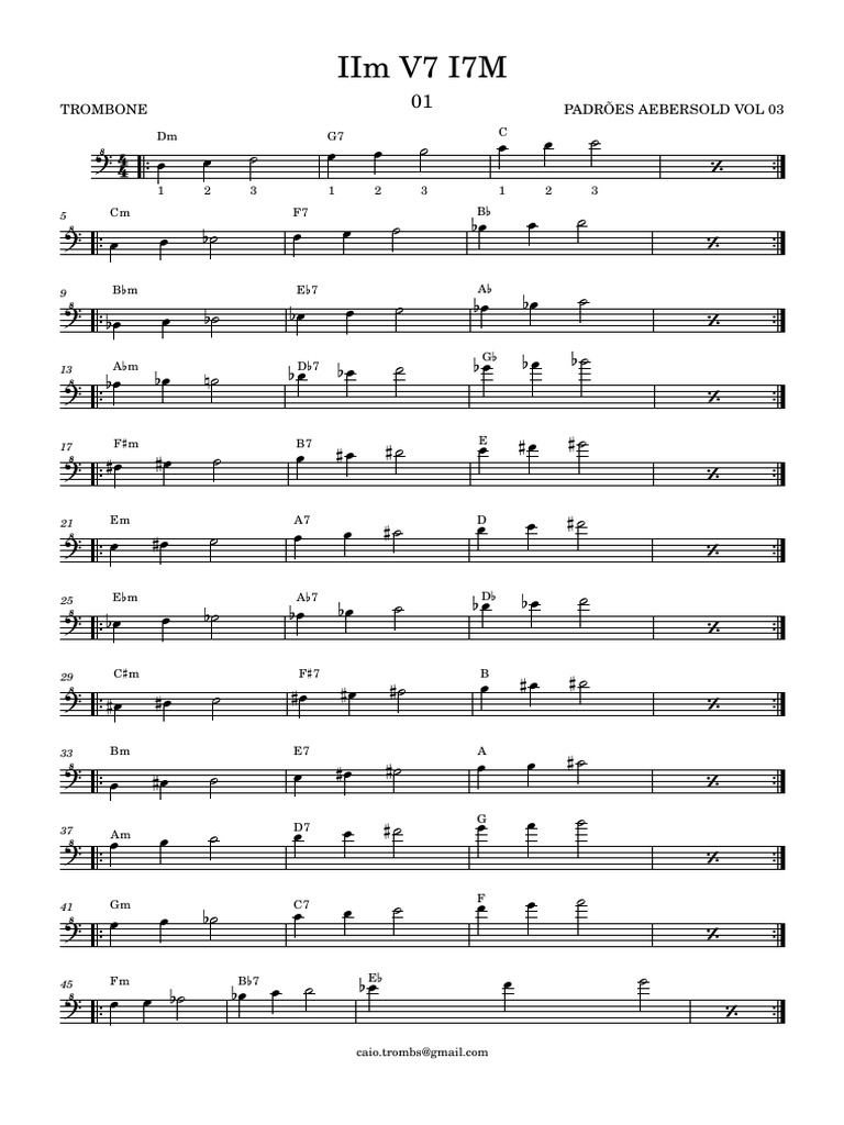 Trombone Aebersold Patterns Vol 3 | PDF