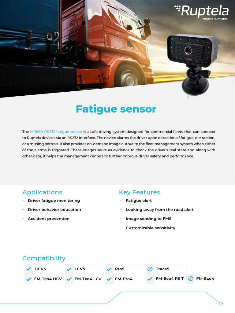 MR688-RS232 Driver Fatigue Sensor | PDF | Sensor | Power Supply