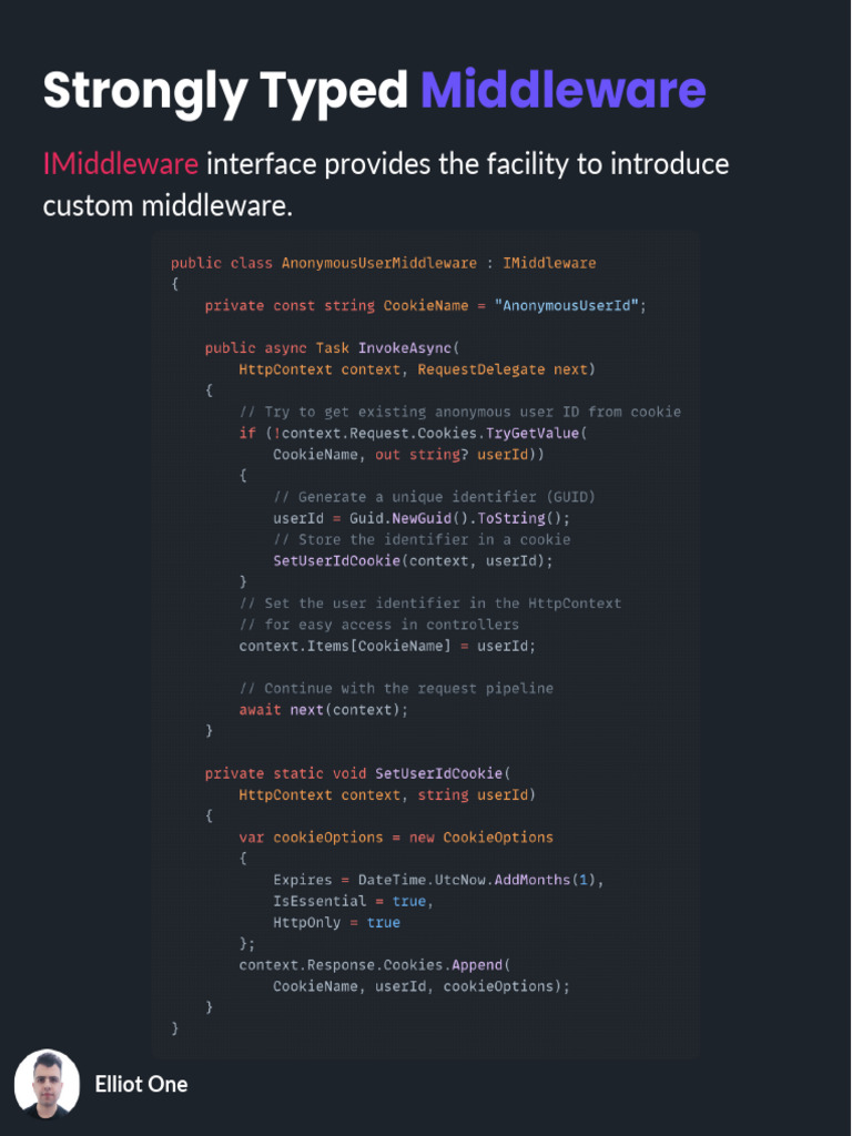 Custom Middleware with IMiddleware Interface | PDF