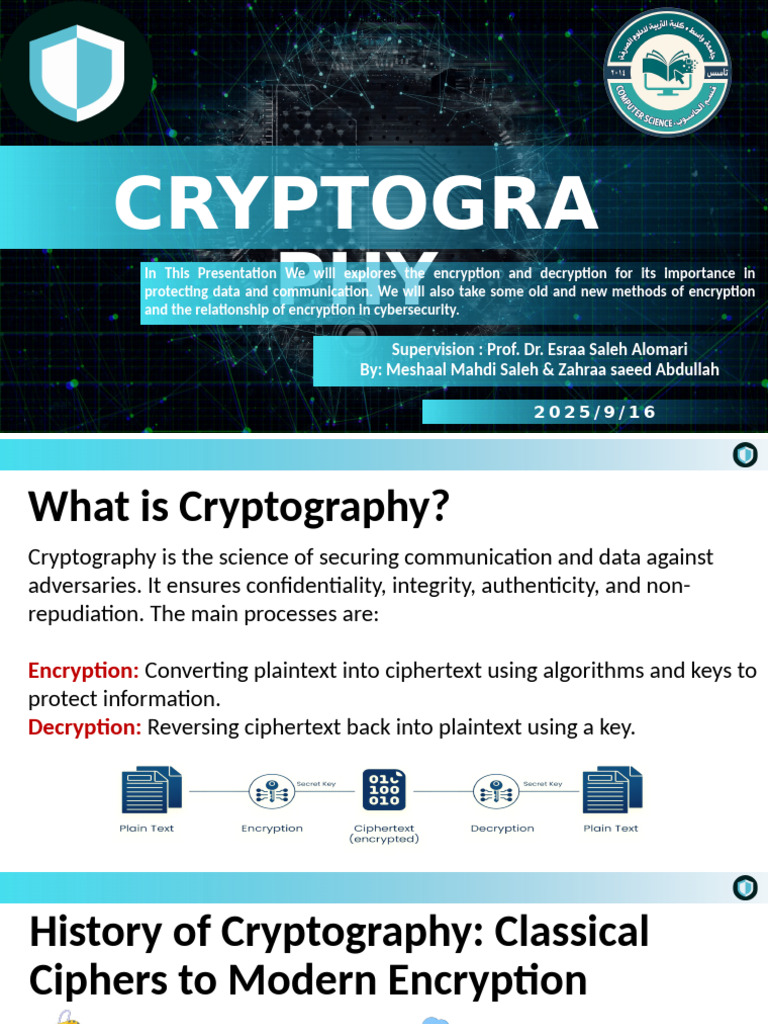 Cyber Security Presentation | PDF | Cryptography | Encryption
