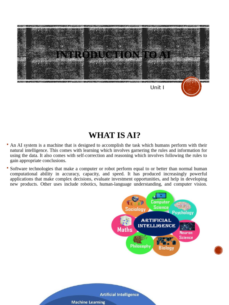 AI Unit 1 | PDF | Artificial Intelligence | Intelligence (AI) & Semantics