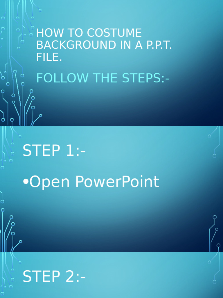 Customizing PowerPoint Backgrounds | PDF