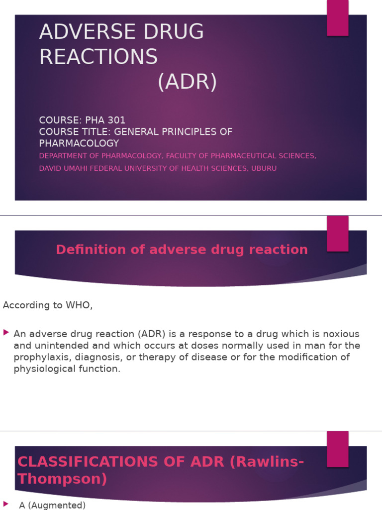 Understanding Adverse Drug Reactions | PDF | Allergy | Food Intolerance