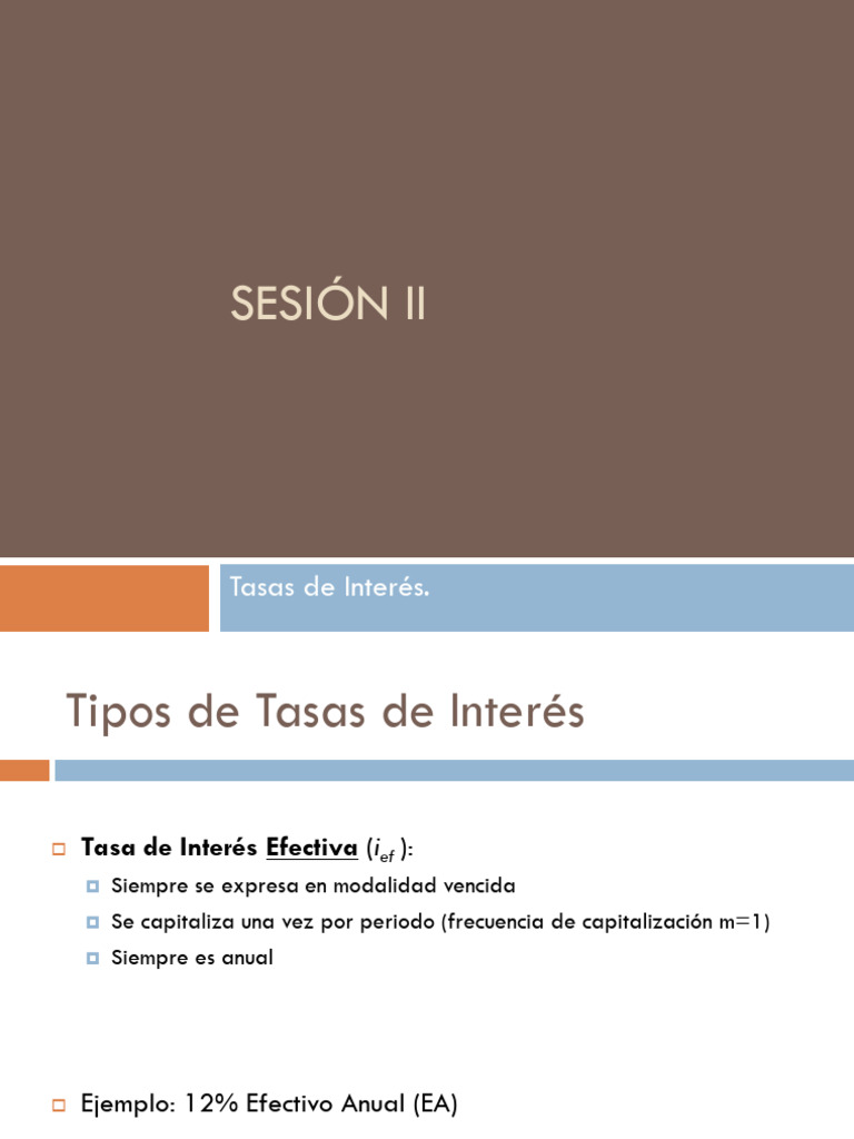 Tipos y Cálculo de Tasas de Interés | PDF | Interés | Finanzas y dinero