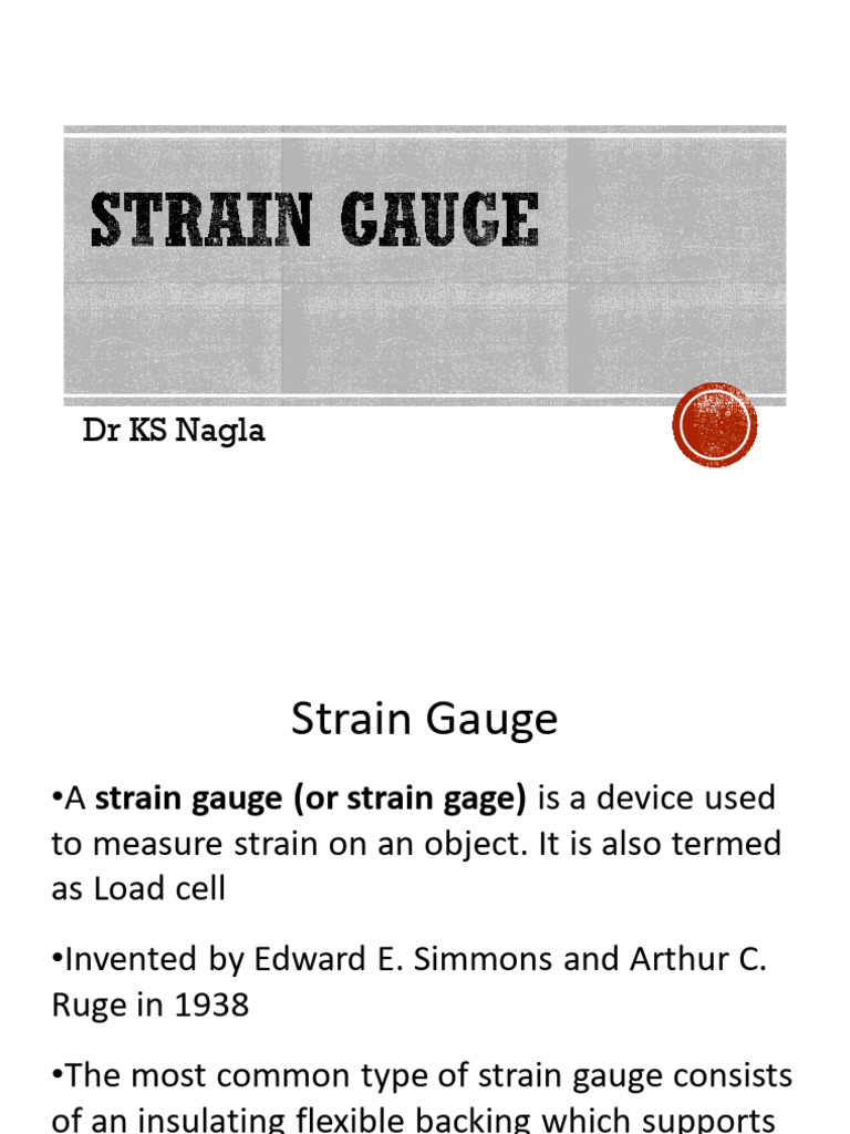 Strain Gauge: Principles and Applications | PDF | Deformation ...