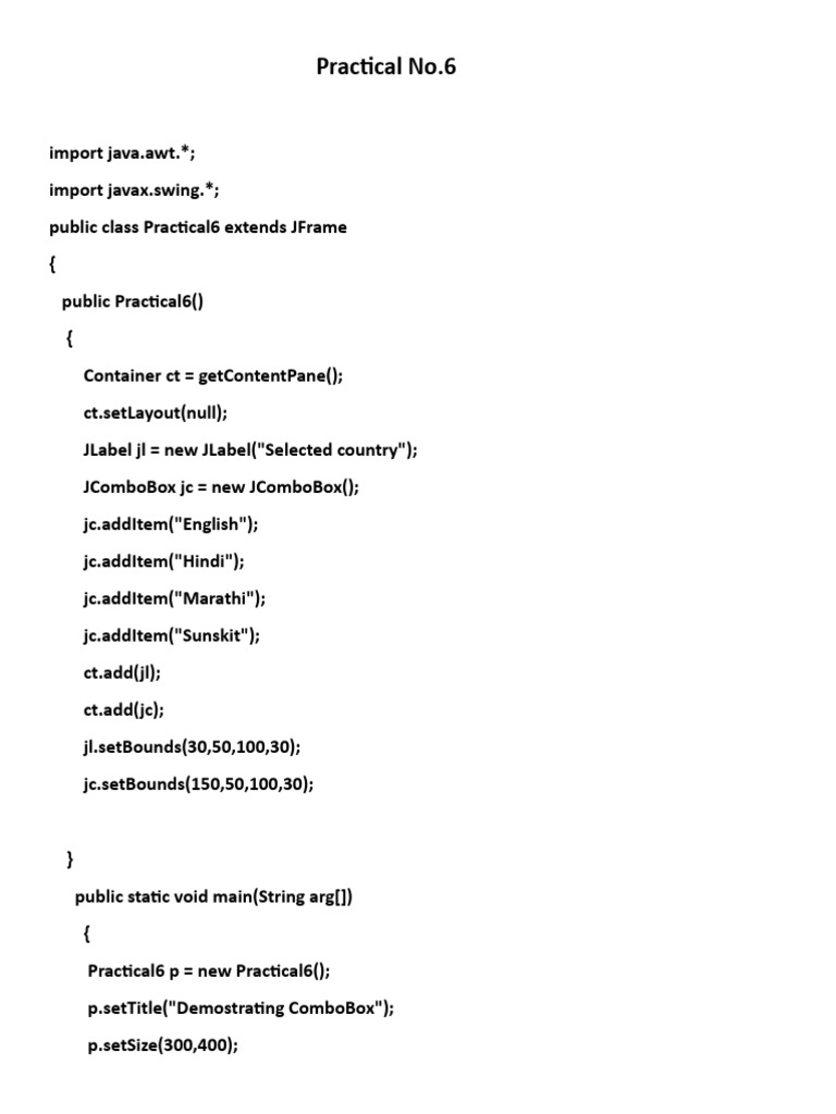 Practical No 6 | PDF