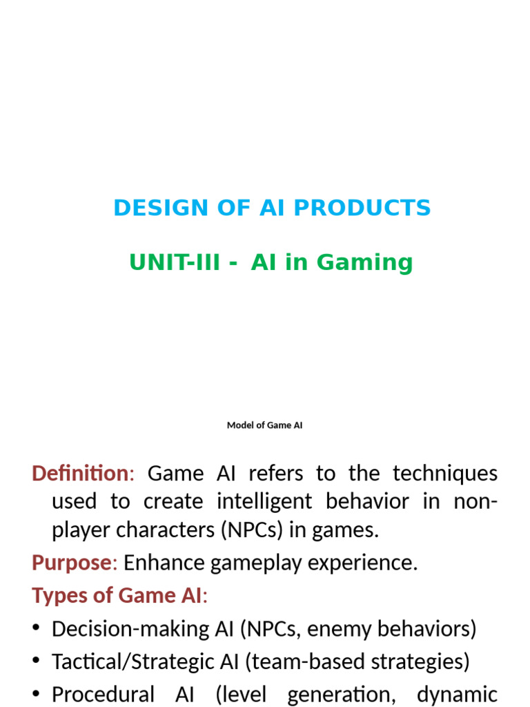 Game AI Design and Algorithms Guide | PDF | Applied Mathematics