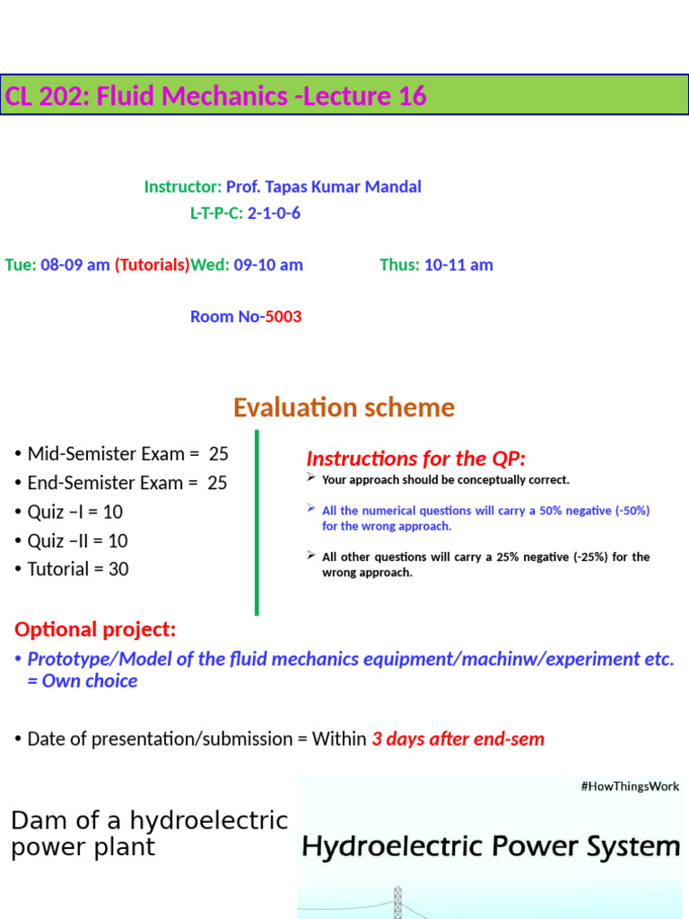 Fluid Mechanics Lecture 16 Overview | PDF | Continuum Mechanics | Fluid ...