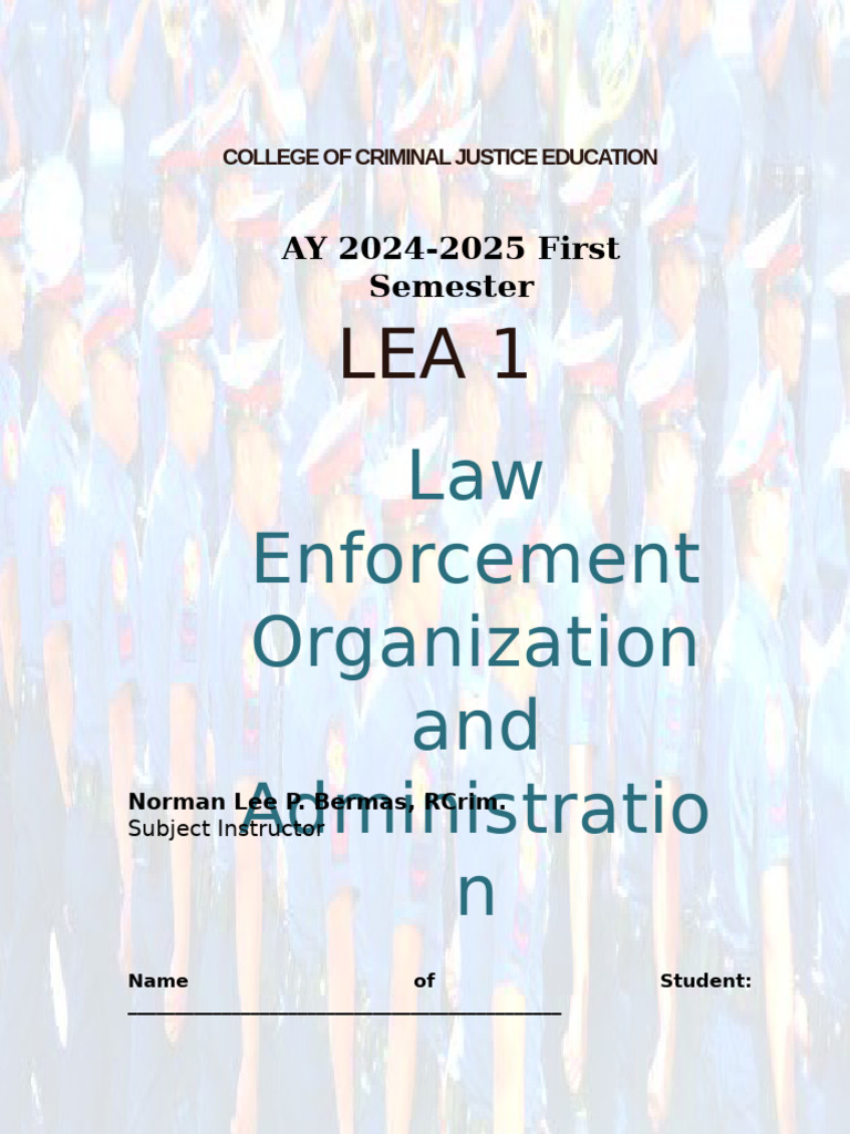 Lea 1 | PDF | Police | Law Enforcement Agency