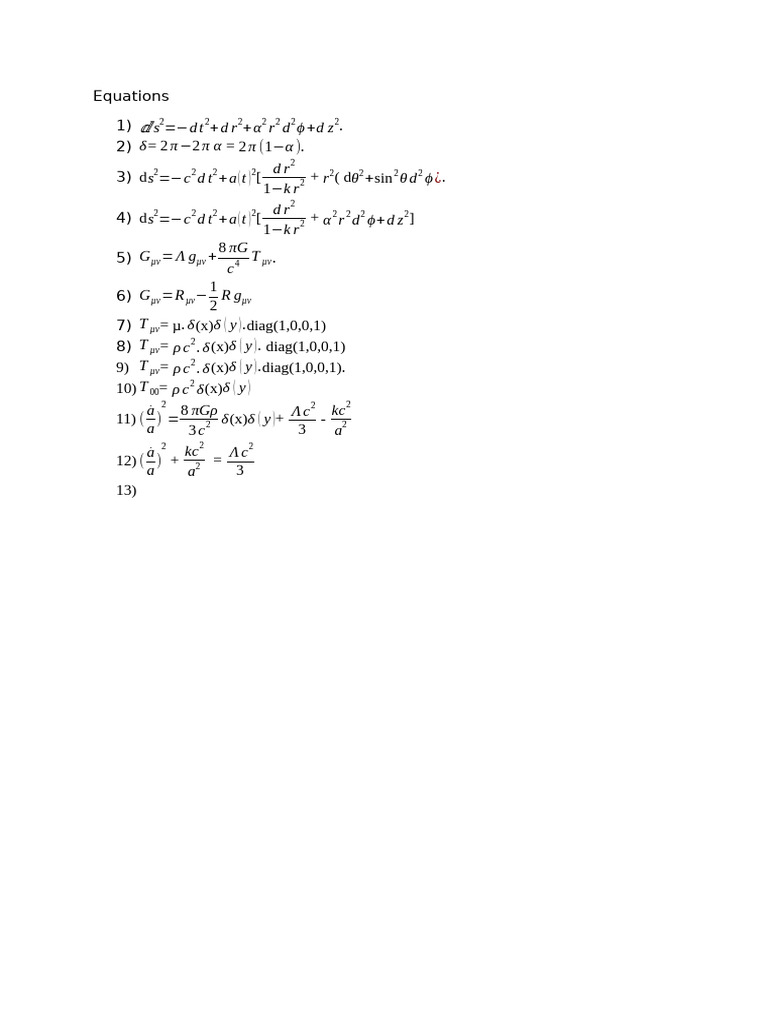 Advanced Equations in Physics | PDF