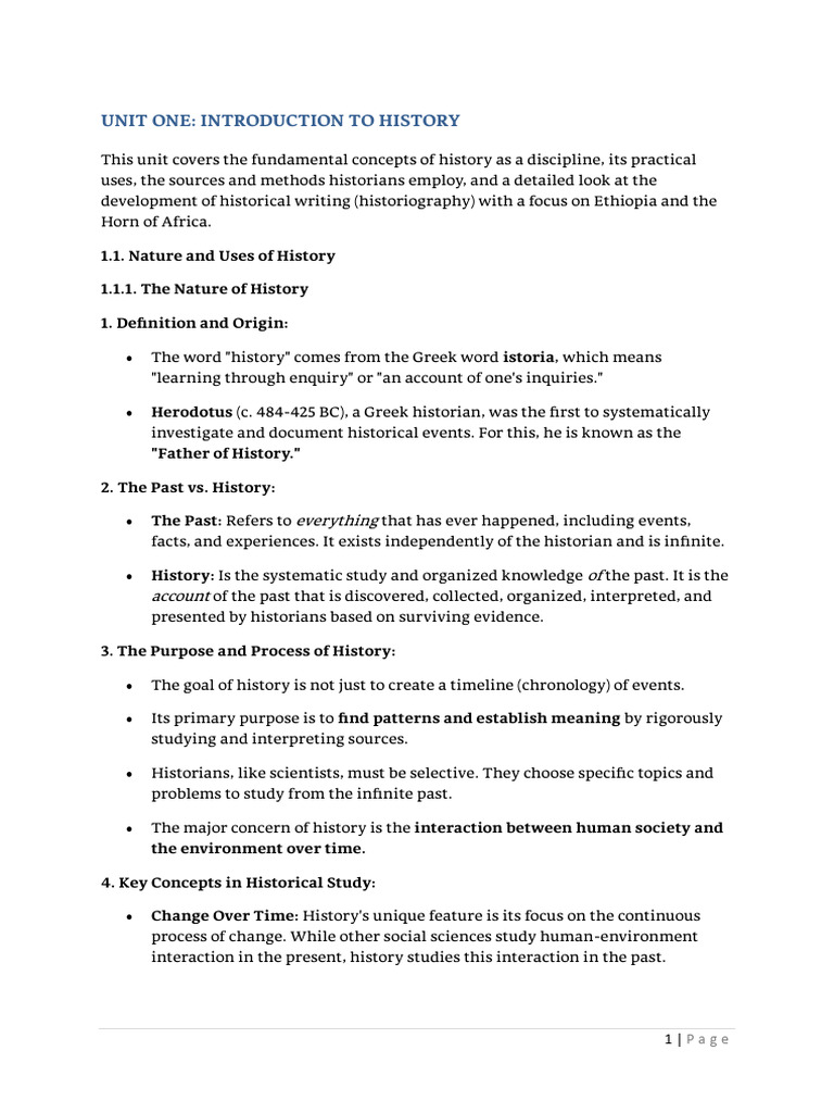Introduction to Historical Study in Ethiopia | PDF | Homo | Stone Age