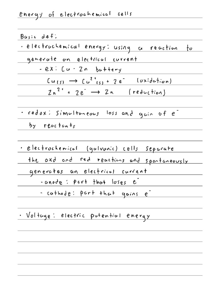 Ch08 Electrochemistry | PDF