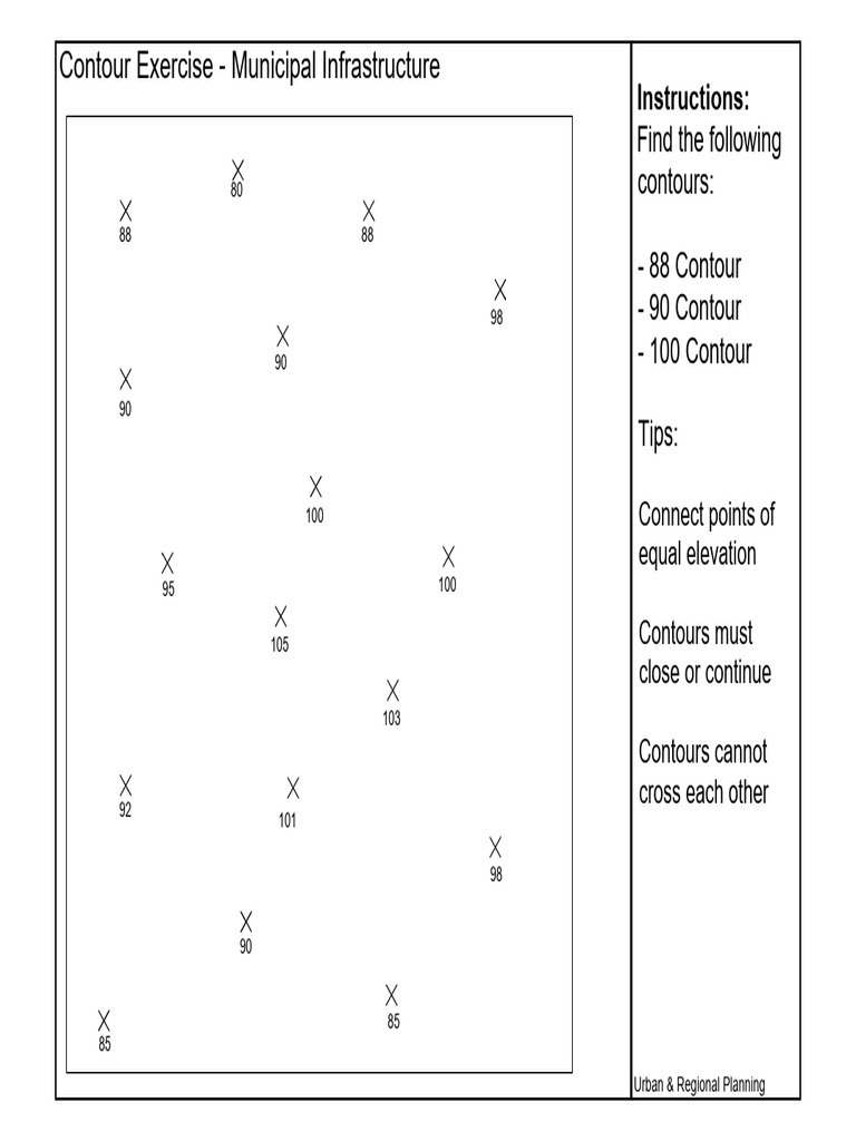 Contour Exercise - Eng-Contour Exercise1 - 400 | PDF
