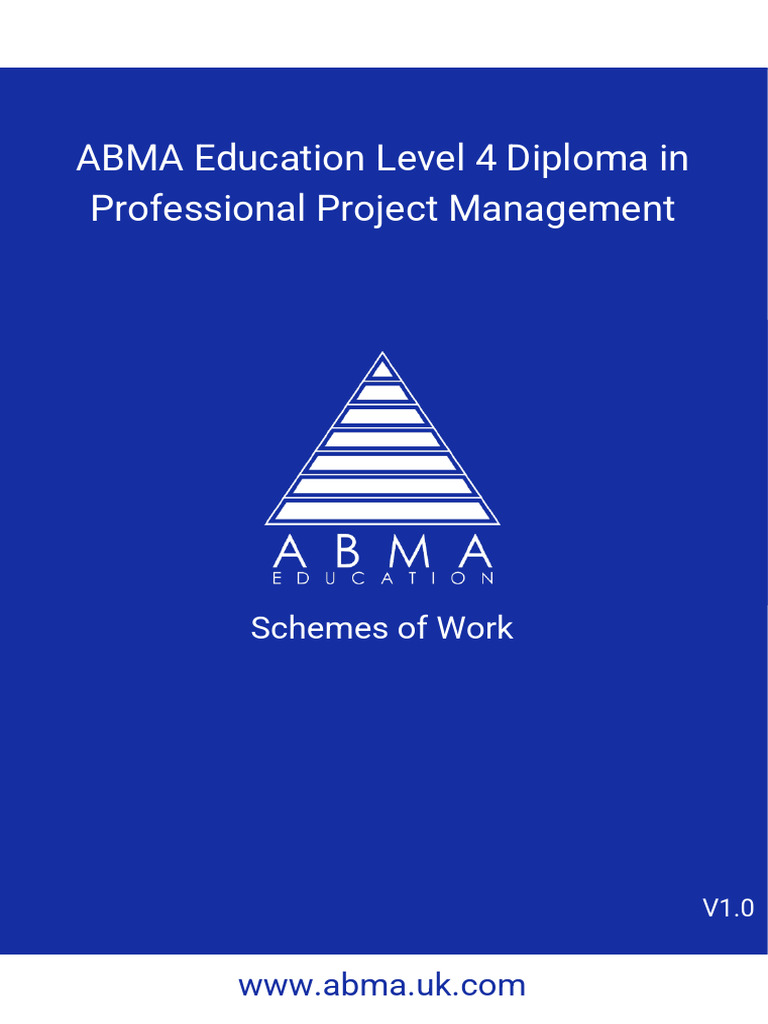 Professional Project Management - Level 4 Schemes of Work | PDF | Risk ...