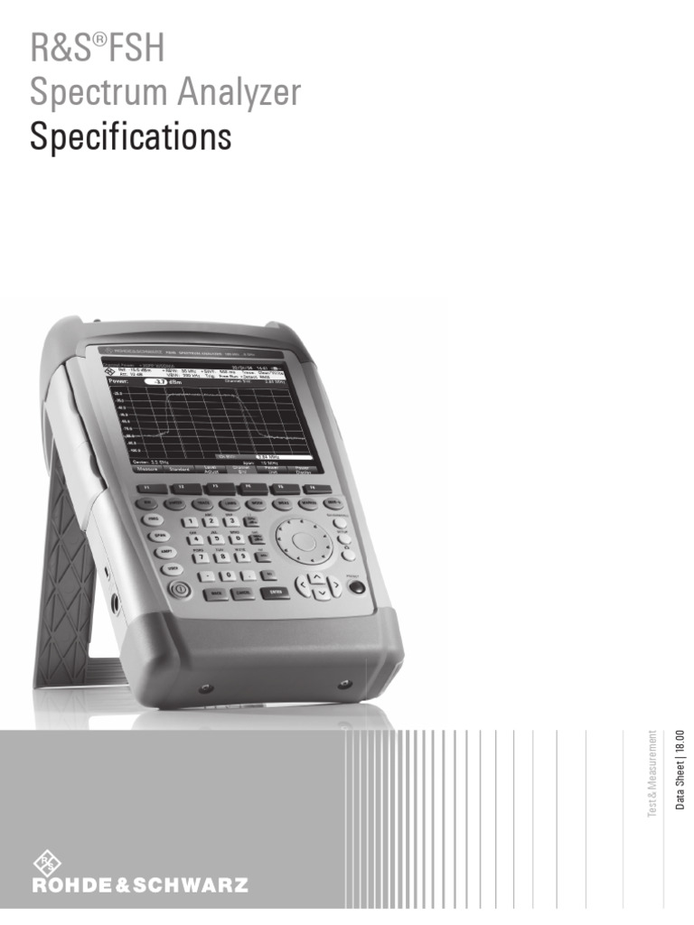 R&S®FSH Spectrum Analyzer Specs | PDF | Decibel | Hertz