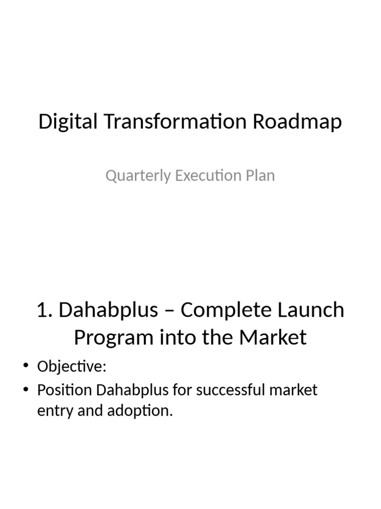 Digital Transformation Execution Plan | PDF | Software | Information ...