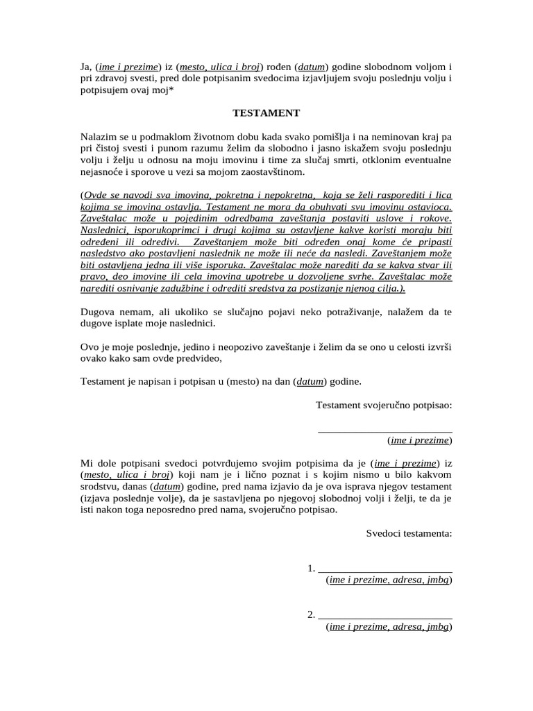 Testament | PDF