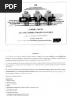 Lista de candidatos não colocados