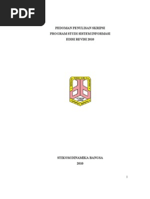 Pedoman Penulisan Skripsi Si Terbaru