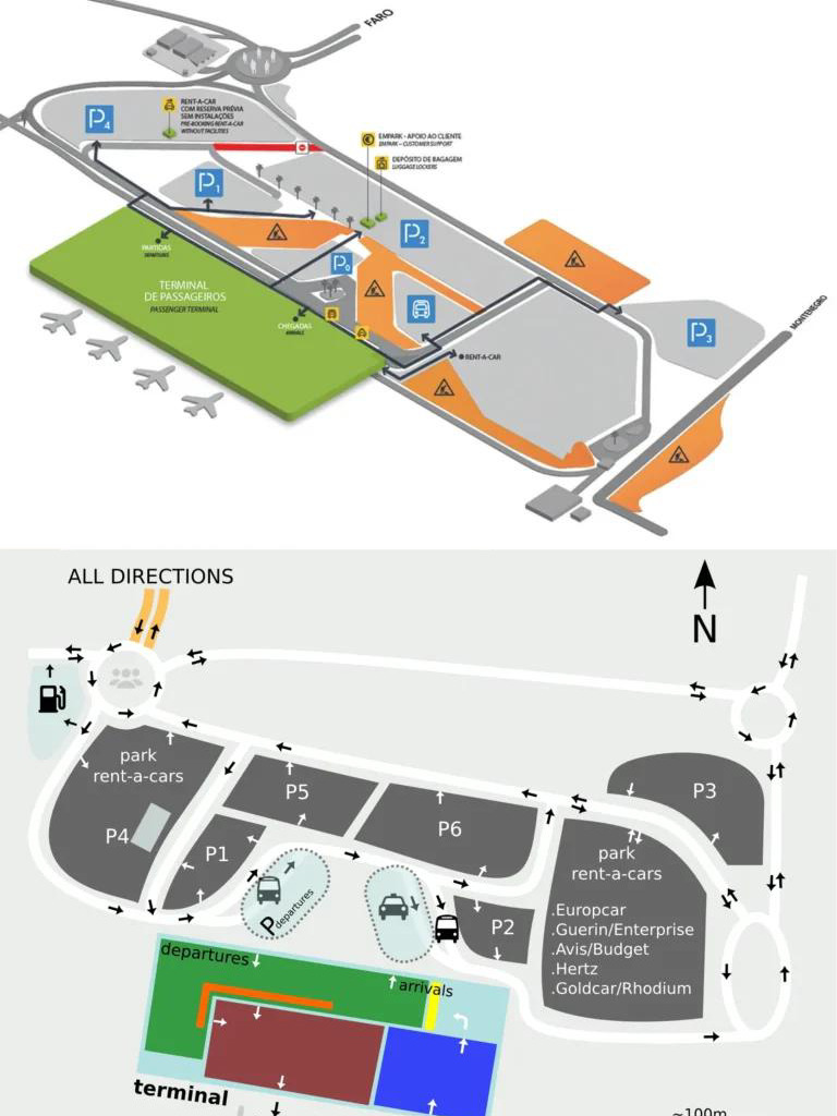 Printable Faro Airport Terminal Map PDF 2024 | PDF