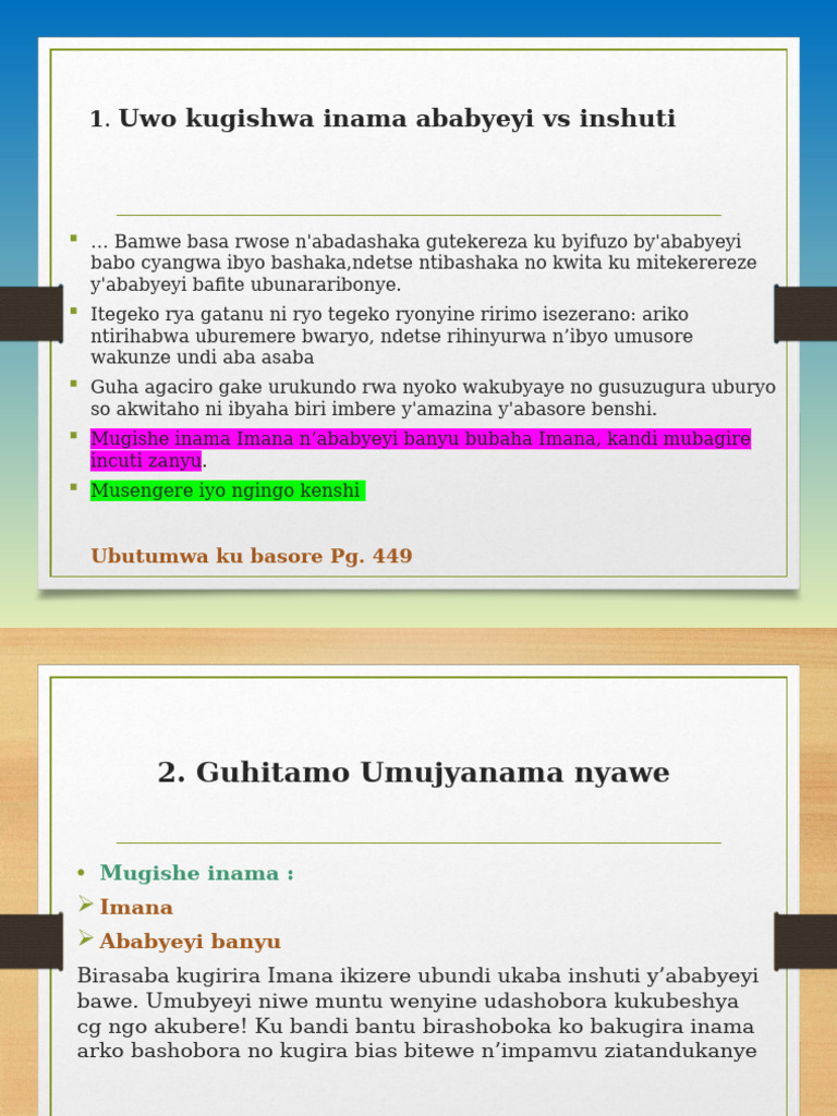 Kugisha Inama | PDF