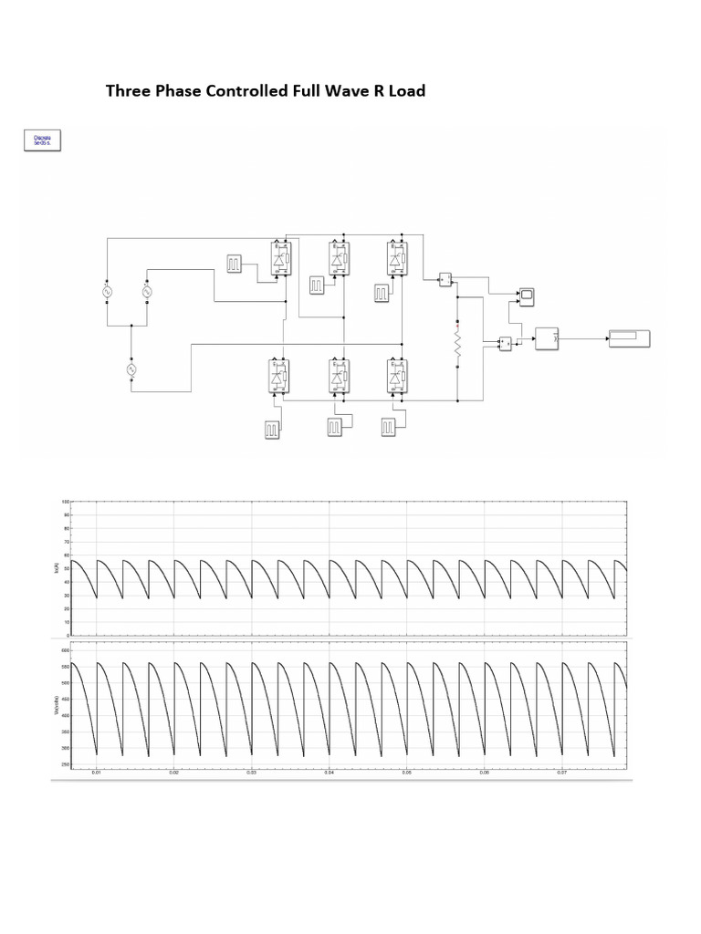 Three Phase Controlled Full Wave R Load | PDF
