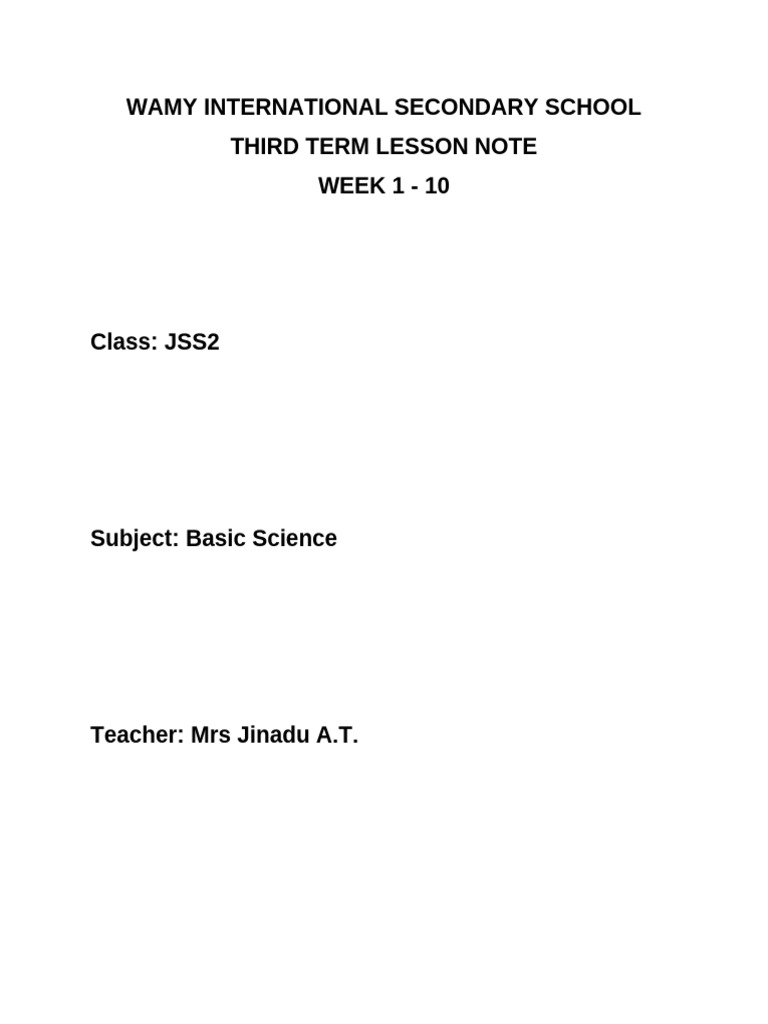 JSS2 Basic Science: Immunization Notes | PDF | Vaccines | Reproduction