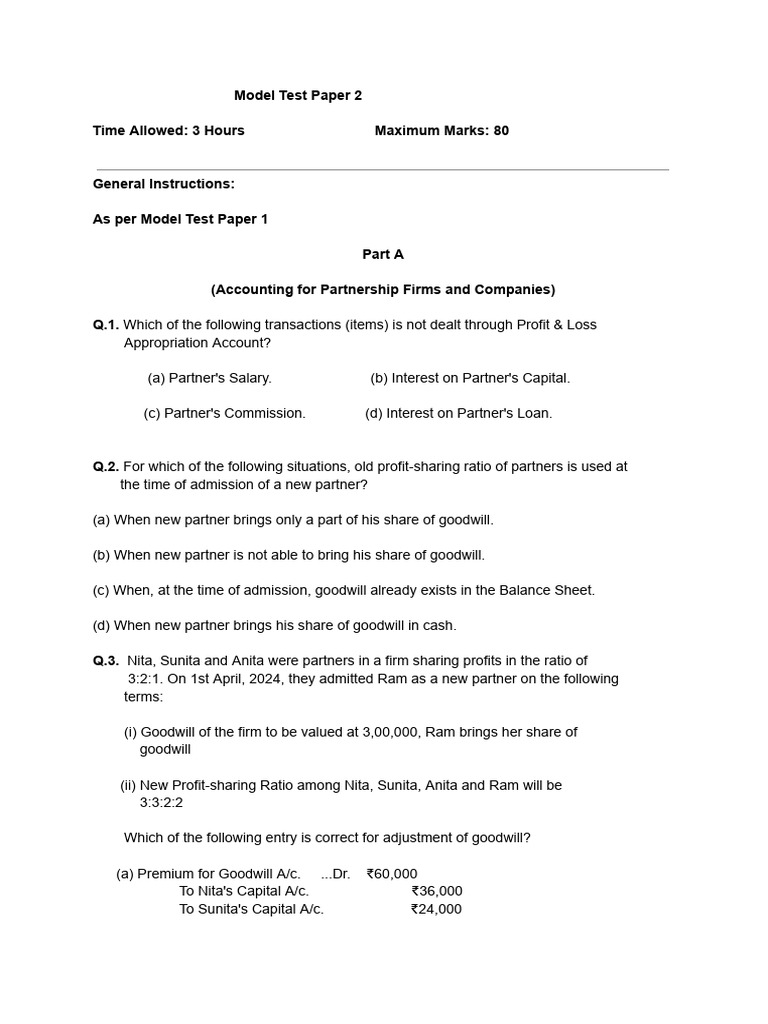 2 Sample Paper | PDF | Book Value | Equity (Finance)