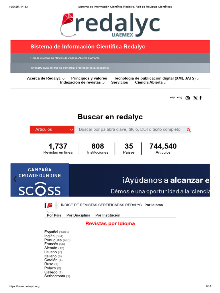 Sistema de Información Científica Redalyc | PDF | Acceso abierto ...