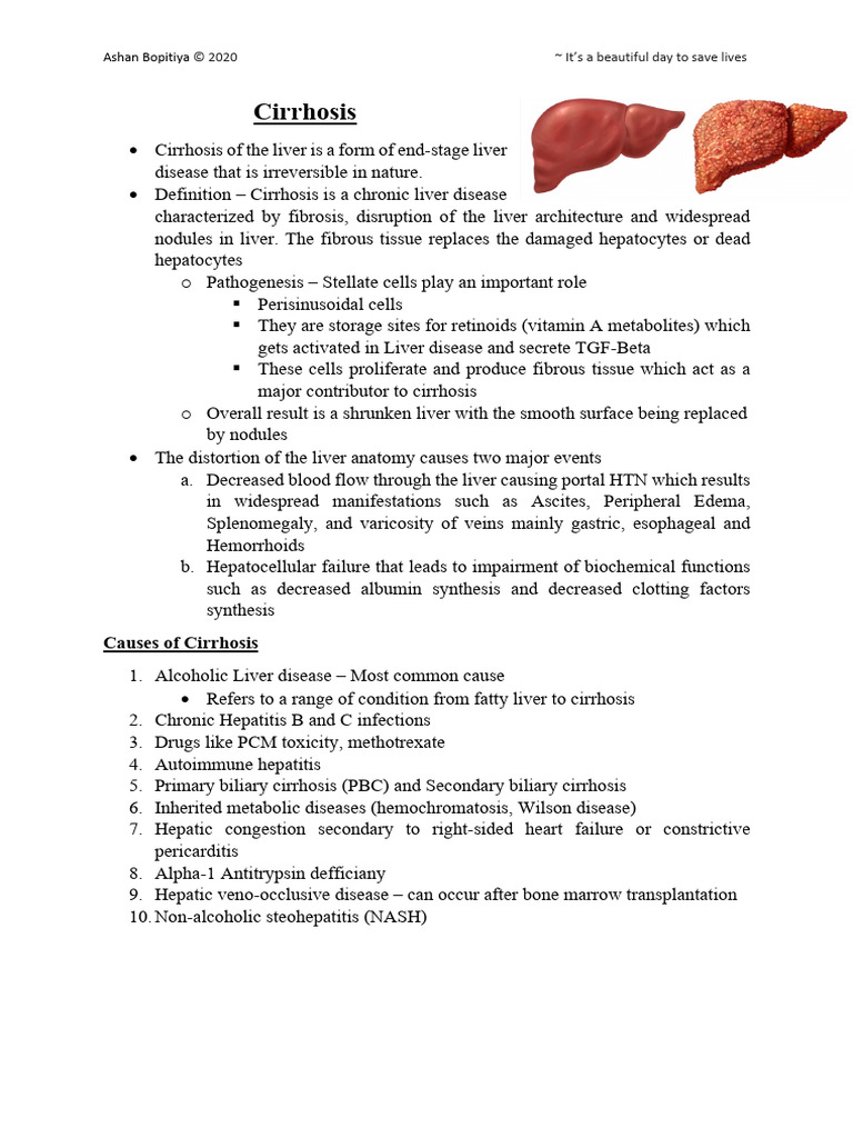Understanding Cirrhosis: Causes & Complications | PDF | Cirrhosis | Liver