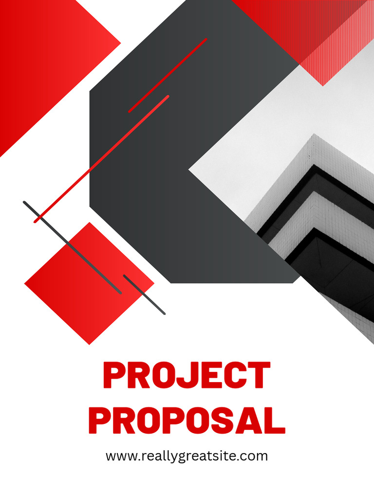 Red Black and White Modern Project Proposal A4 | PDF