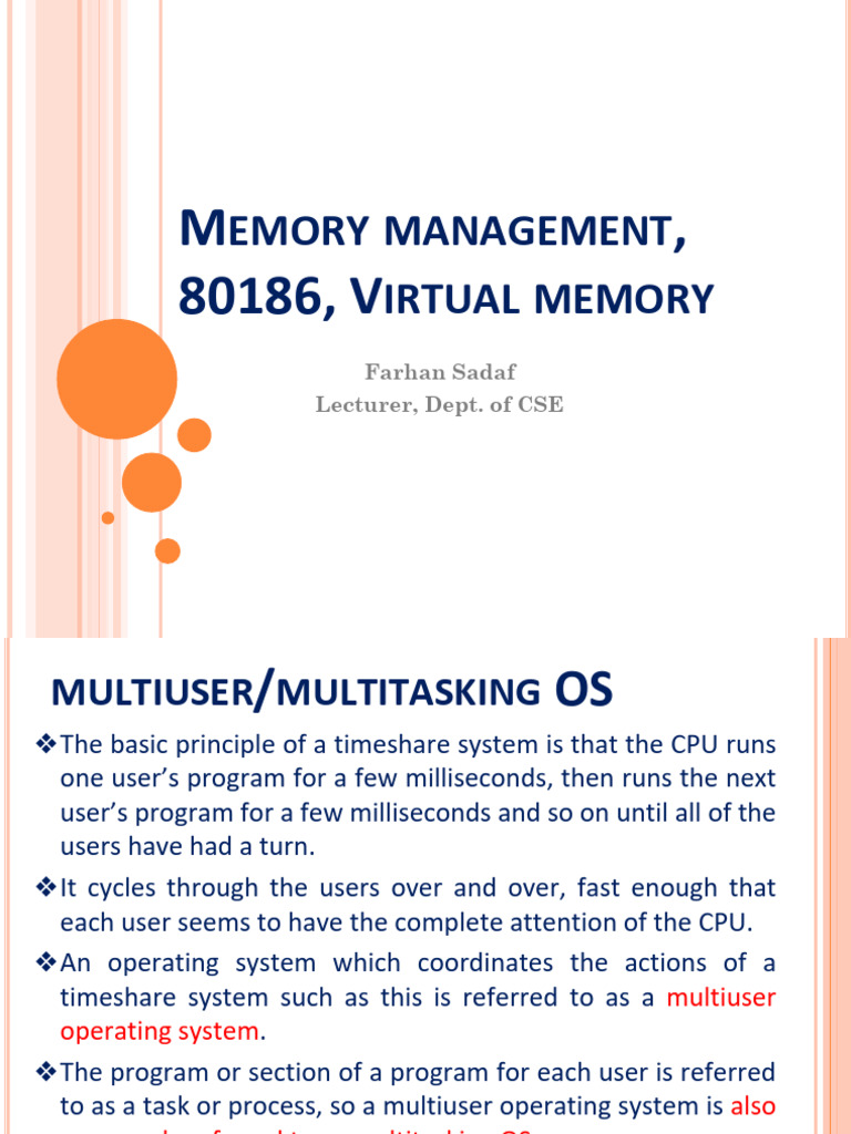 Memory Management in Multitasking OS | PDF | Input/Output | Microcontroller