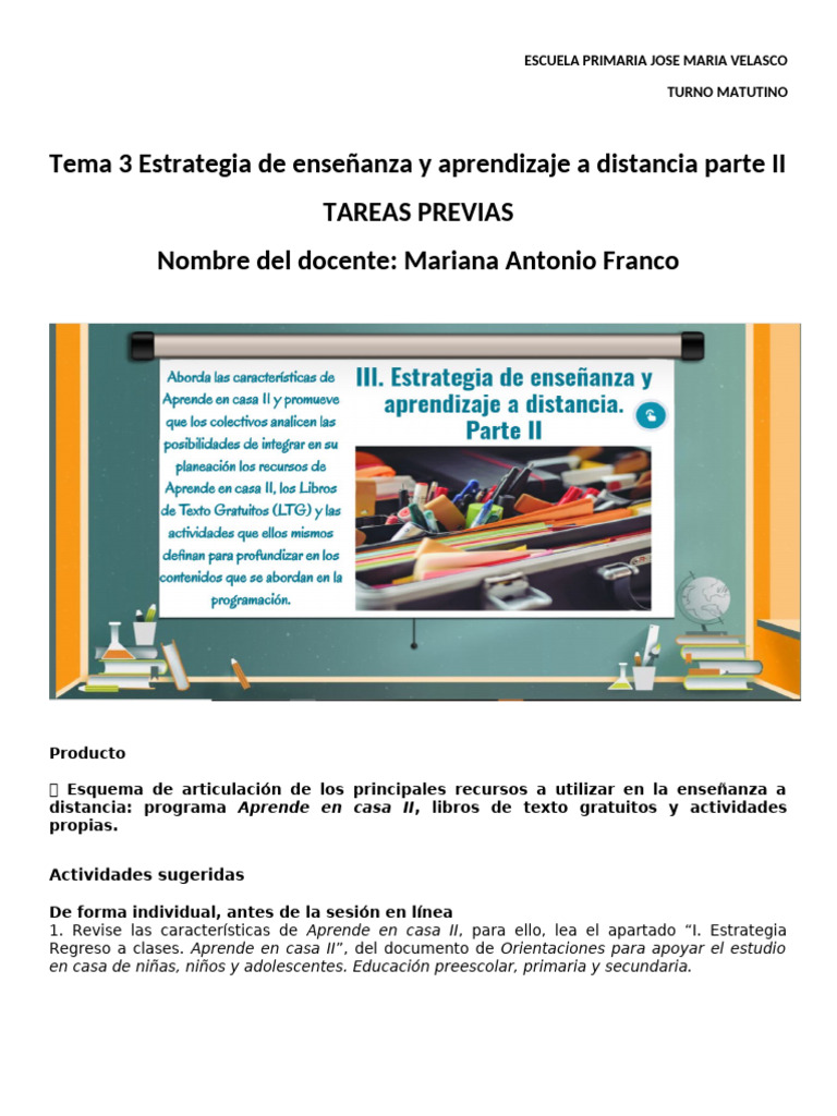Tema 3 Estrategia de Enseñanza y Aprendizaje A Distancia Parte II | PDF ...