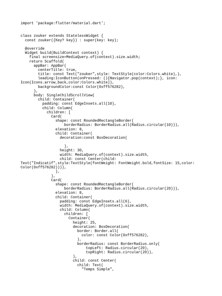Flutter Zouker App UI Design | PDF
