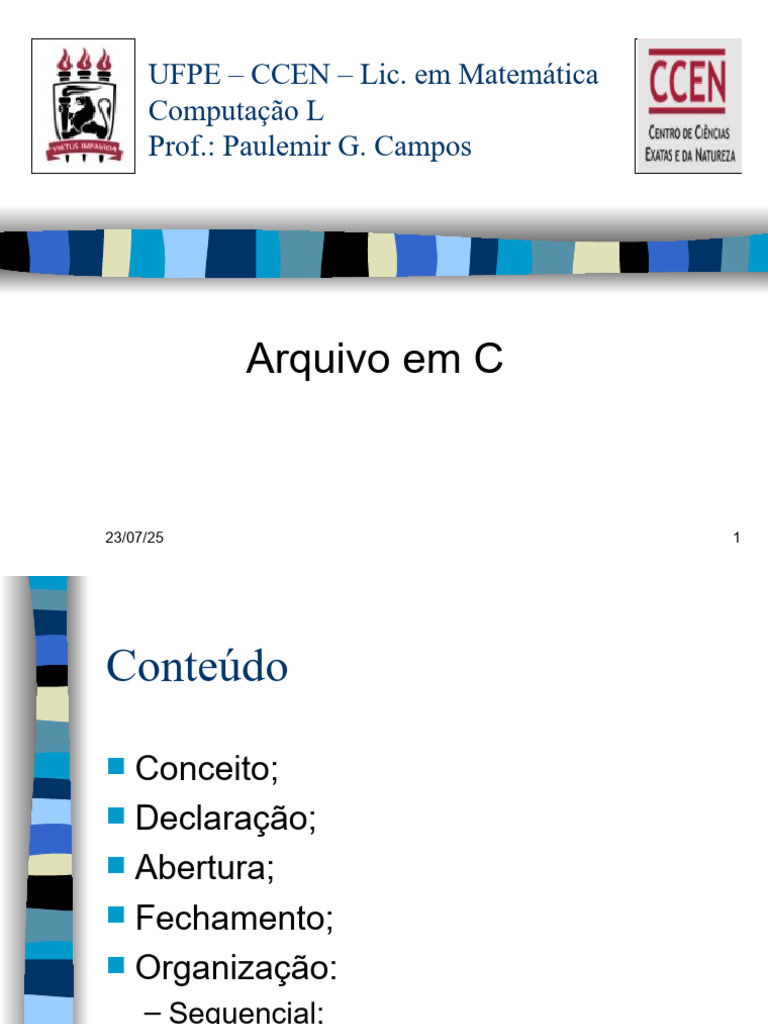 Manipulação de Arquivos em C | PDF | Arquivo de texto | Informática