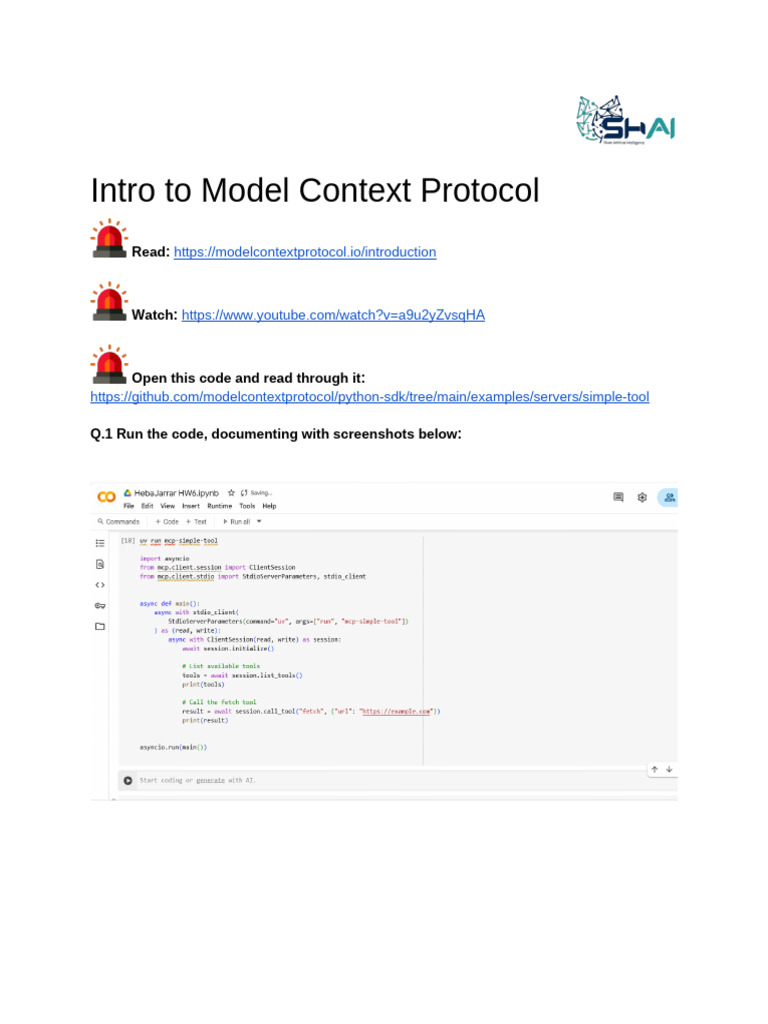 M6 - Intro To Model Context Protocol | PDF