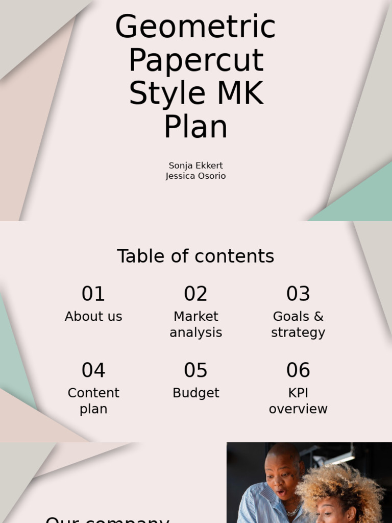 Geometric Papercut Style Marketing Plan by Slidesgo | PDF | Market ...