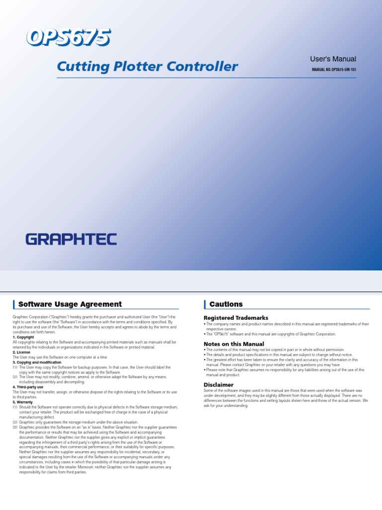 OPS675 Cutting Plotter User Manual | PDF | Computer Keyboard | Software
