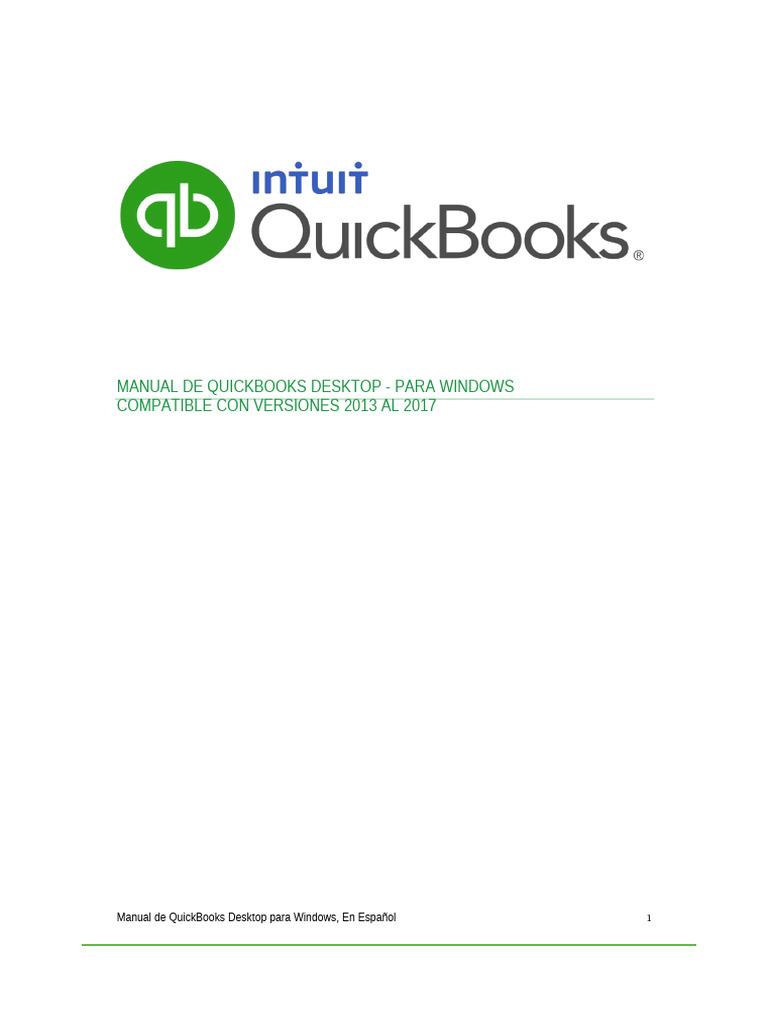 Manual QuickBooks Desktop en Español | PDF | Libros rápidos | Contabilidad
