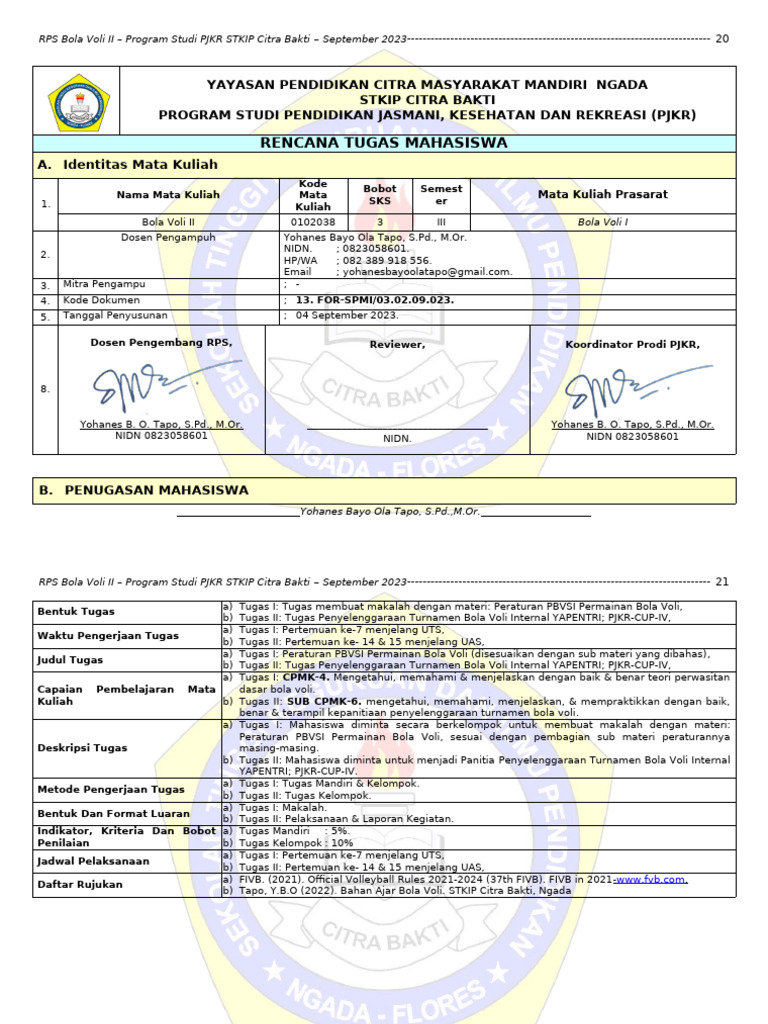 Format Tugas Mahasiswa | PDF