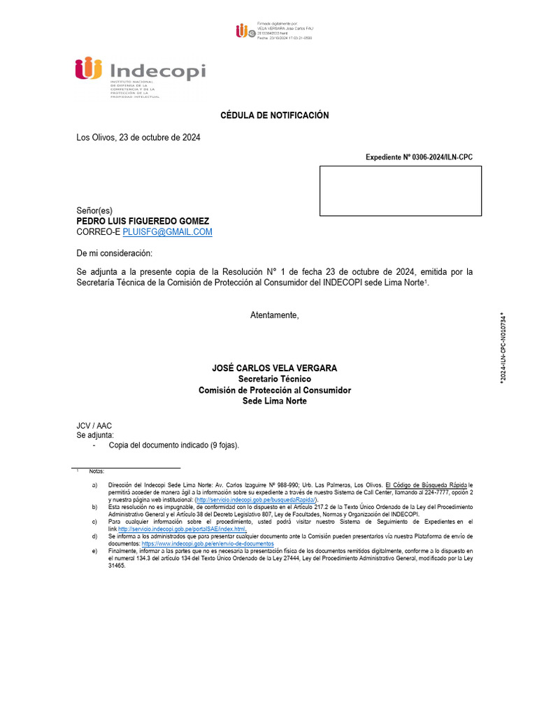 CN R1 - 306-2024 - DTE - Signed | PDF | Protección al Consumidor