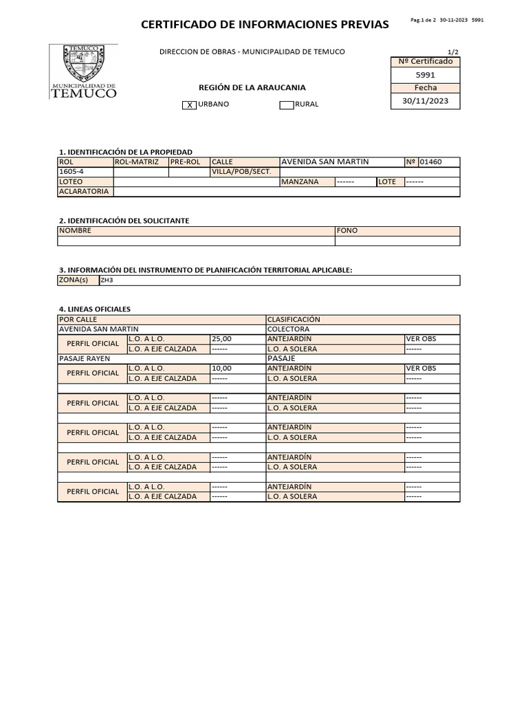 Previas San Martin | PDF