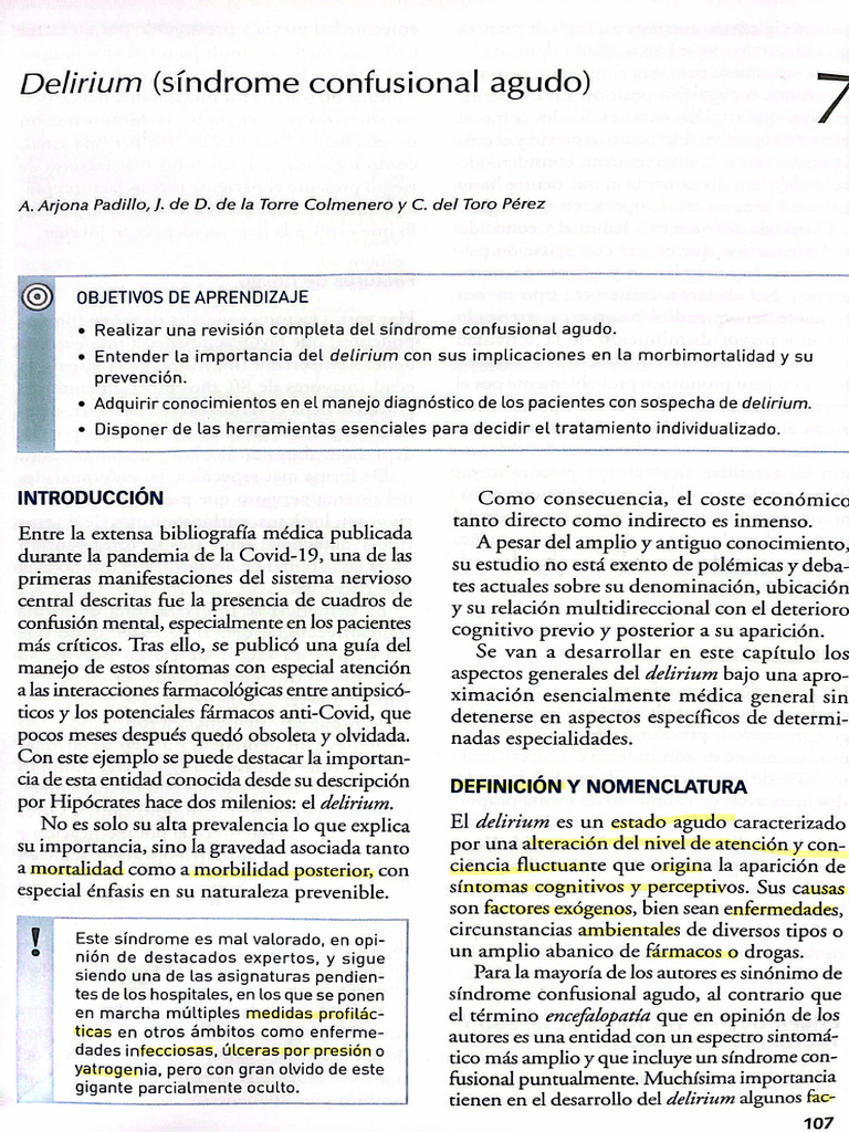 Sindrome Confusional | PDF