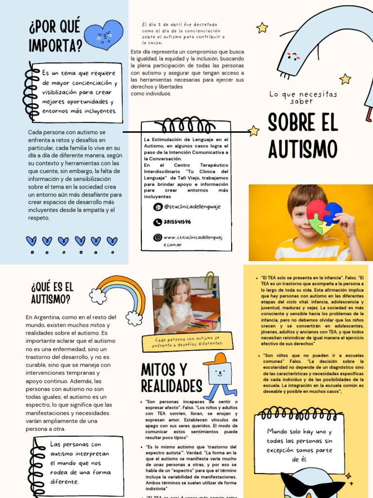 Folleto Informativo Autismo Juvenil Azul | PDF | Autismo | Ciencias del ...